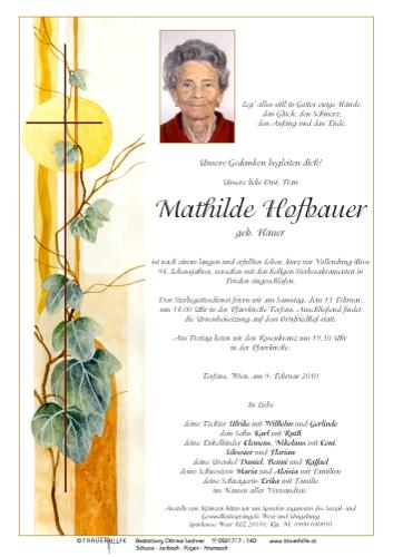 Parte von Mathilde Hofbauer
