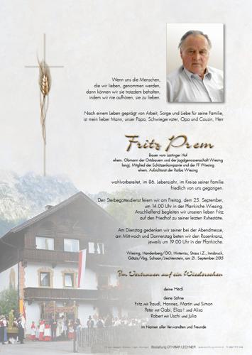 Parte von Fritz Prem