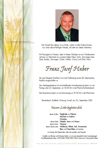 Parte von Franz Josef Huber