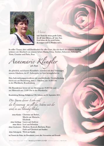 Parte von Annemarie Klingler