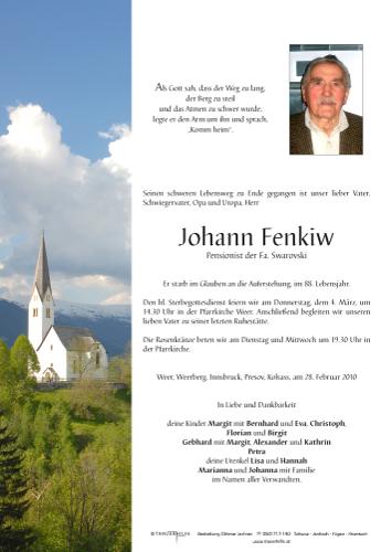 Parte von Johann Fenkiw