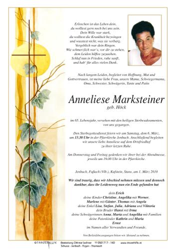 Parte von Anneliese Marksteiner