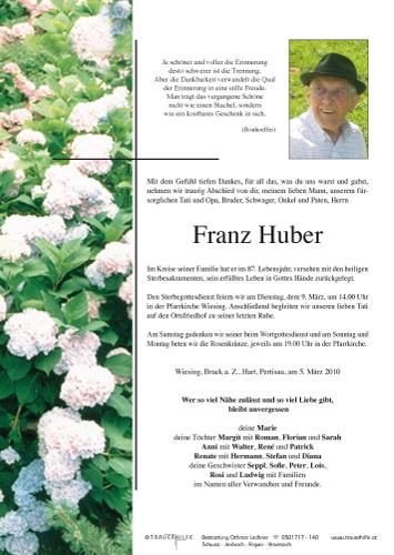 Parte von Franz Huber