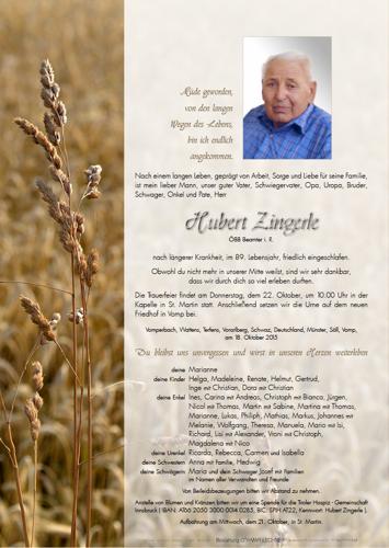 Parte von Hubert Zingerle