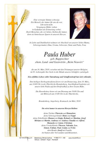 Parte von Paula Huber
