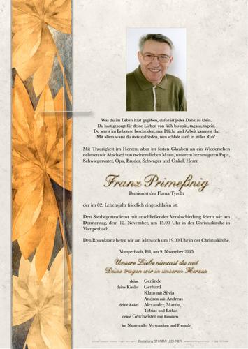 Parte von Franz Prime%C3%9Fnig