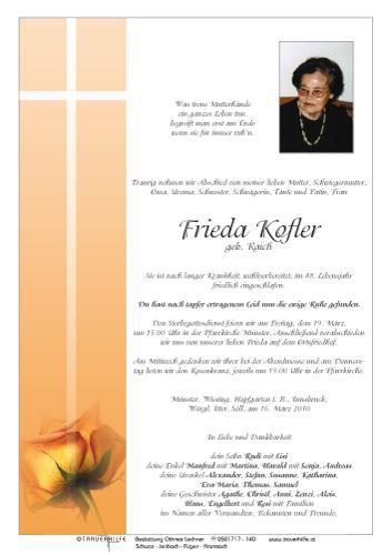 Parte von Frieda Kofler