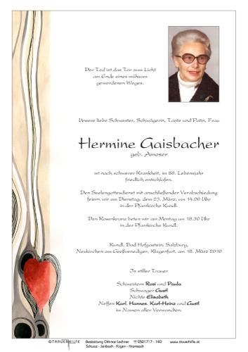 Parte von Hermine Gaisbacher