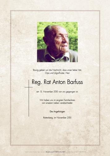 Parte von Rat Barfuss Anton Reg.