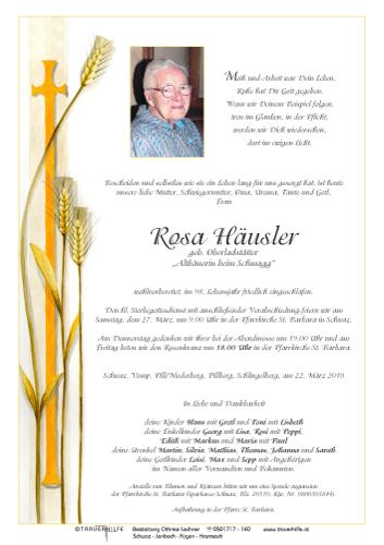 Parte von Rosa Häusler