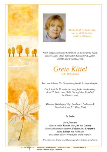 Parte von Grete Kittel