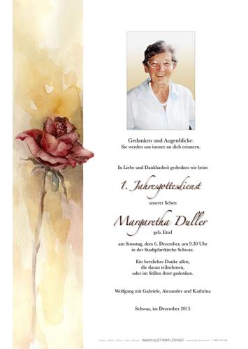 Parte von Margaretha Duller
