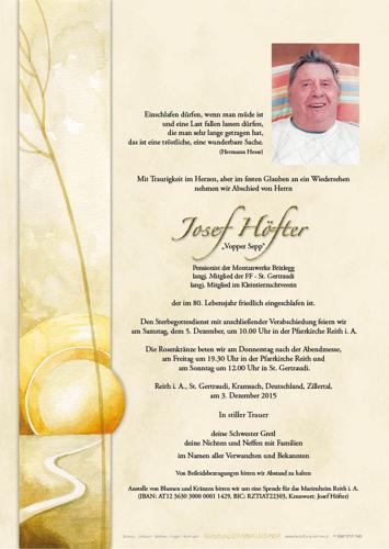 Parte von Josef Höfter