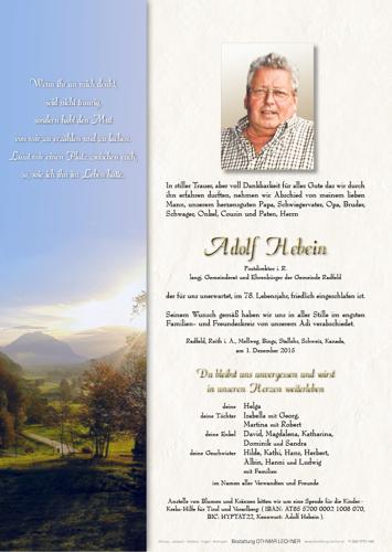 Parte von Adolf Hebein