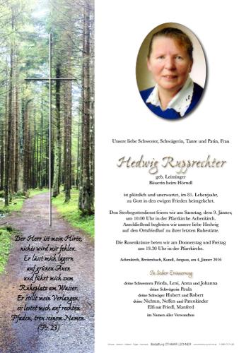 Parte von Hedwig Rupprechter