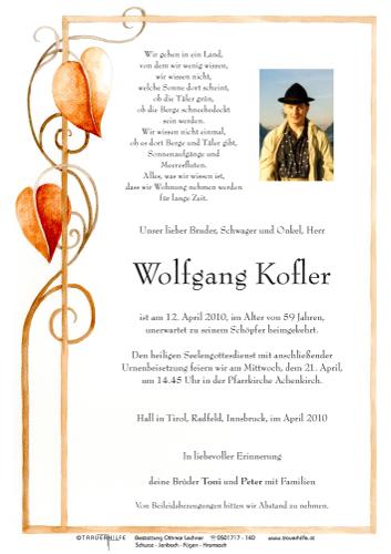Parte von Wolfgang Kofler