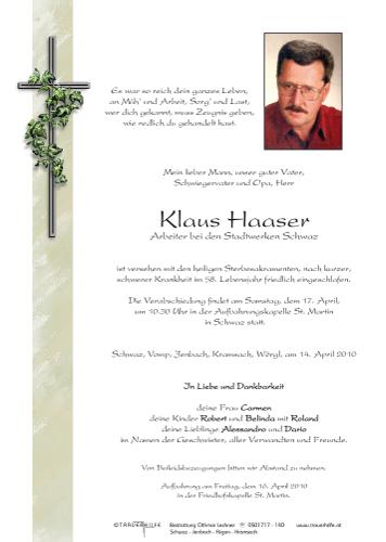 Parte von Klaus Haaser