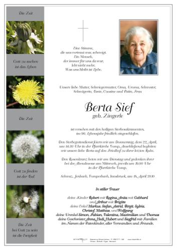 Parte von Berta Sief