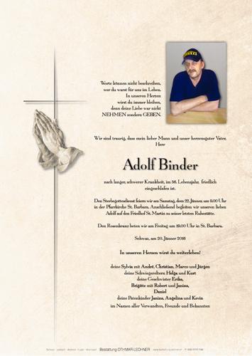 Parte von Adolf Binder