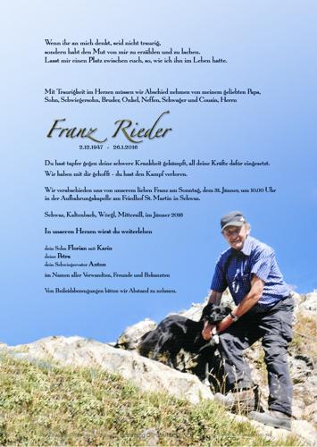 Parte von Franz Rieder