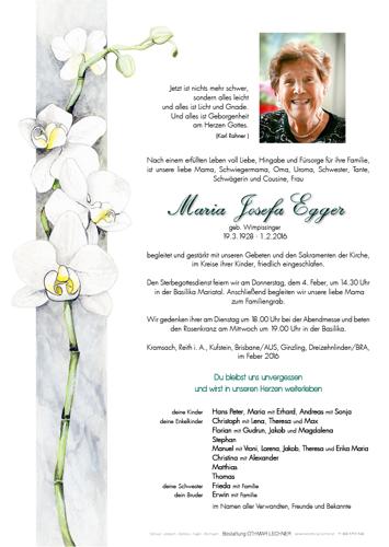 Parte von Maria Josefa Egger