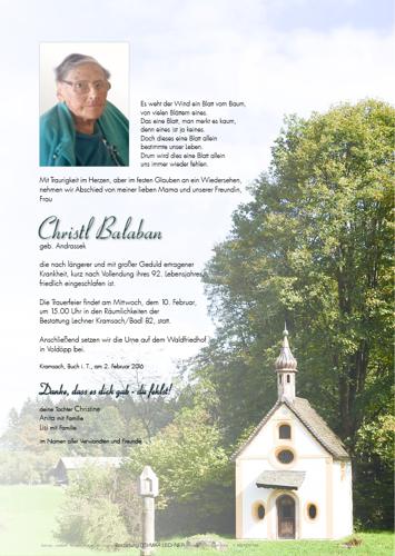 Parte von Christl Balaban