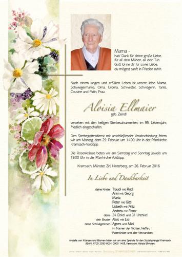 Parte von Aloisia Ellmaier