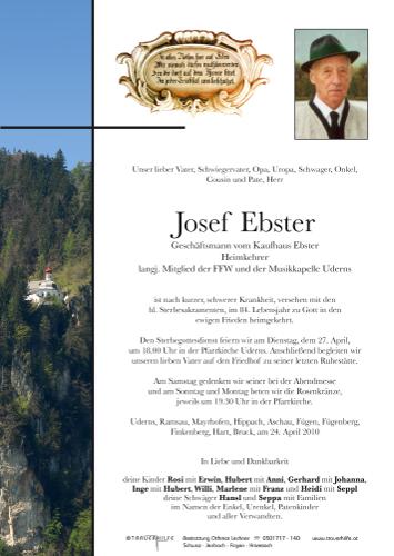 Parte von Josef Ebster