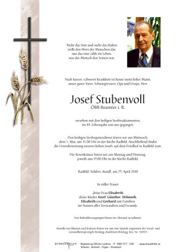 Parte von Josef Stubenvoll