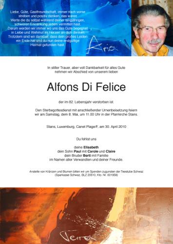 Parte von Felice Alfons Di