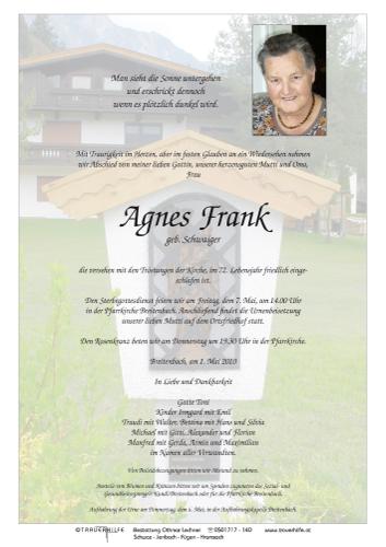 Parte von Agnes Frank