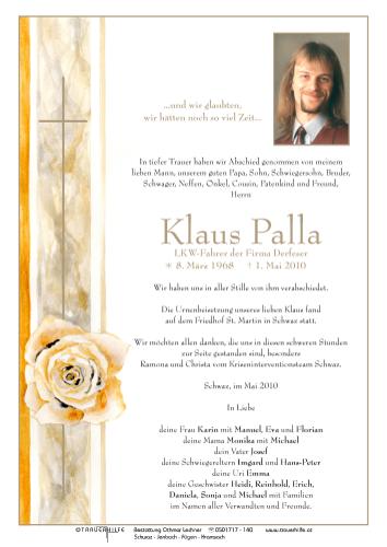 Parte von Klaus Palla