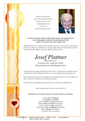 Parte von Josef Plattner