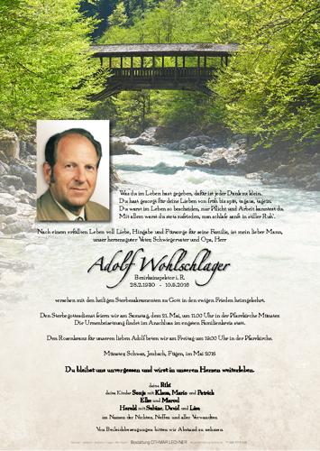 Parte von Adolf Wohlschlager