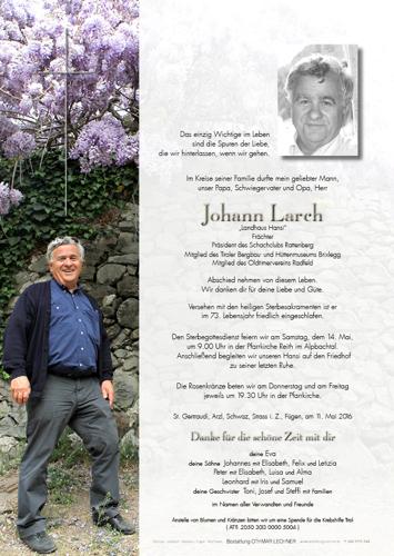 Parte von Johann Larch