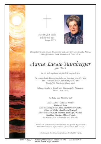 Parte von Agnes Lussi Stumberger