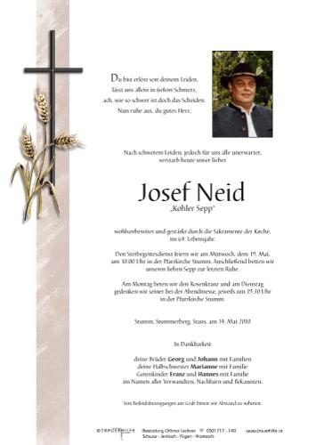 Parte von Josef Neid