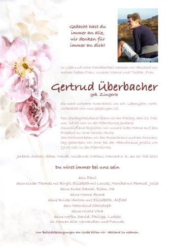 Parte von Gertrud Überbacher