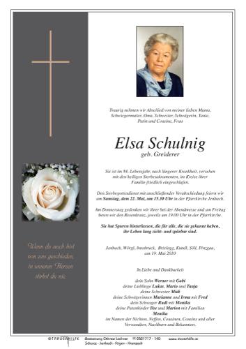 Parte von Elsa Schulnig