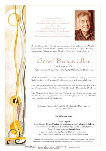 Parte von Ernst Burgstaller