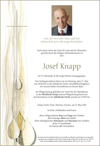 Parte von Josef Knapp