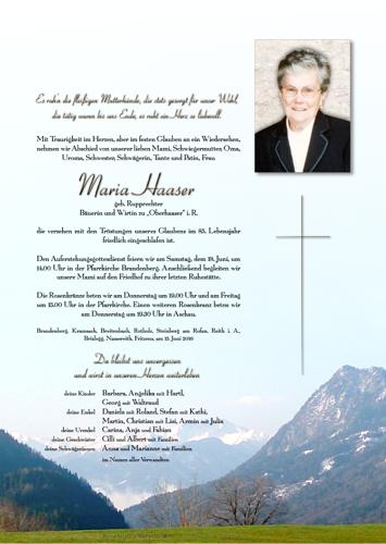 Parte von Maria Haaser