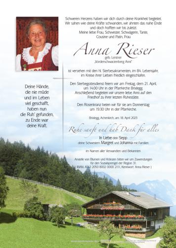 Parte von Anna Rieser