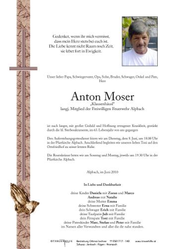 Parte von Anton Moser