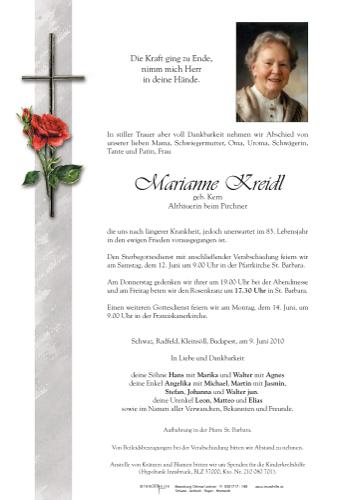 Parte von Marianne Kreidl