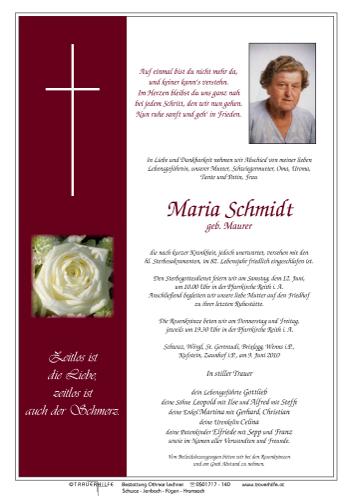 Parte von Maria Schmidt