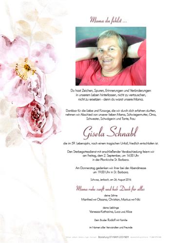 Parte von Gisela Schnabl