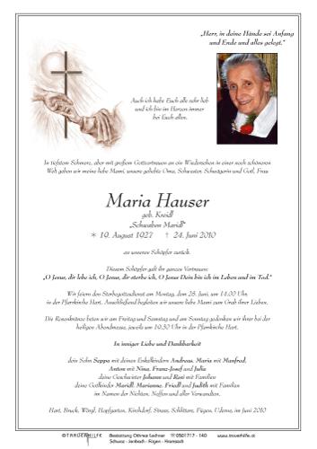 Parte von Maria Hauser
