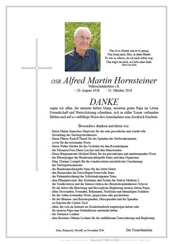 Parte von Alfred Hornsteiner