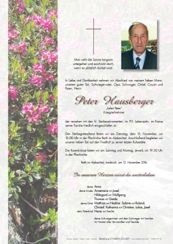 Parte von Peter Hausberger